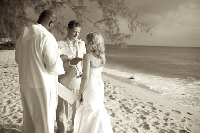 Beach Ceremony and Reception at The Cliff Restaurant- Weddings By Malissa Barbados