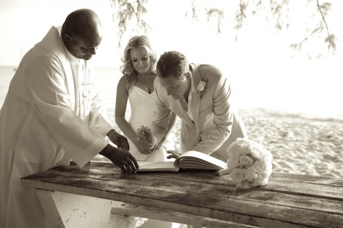 Beach Ceremony and Reception at The Cliff Restaurant- Weddings By Malissa Barbados