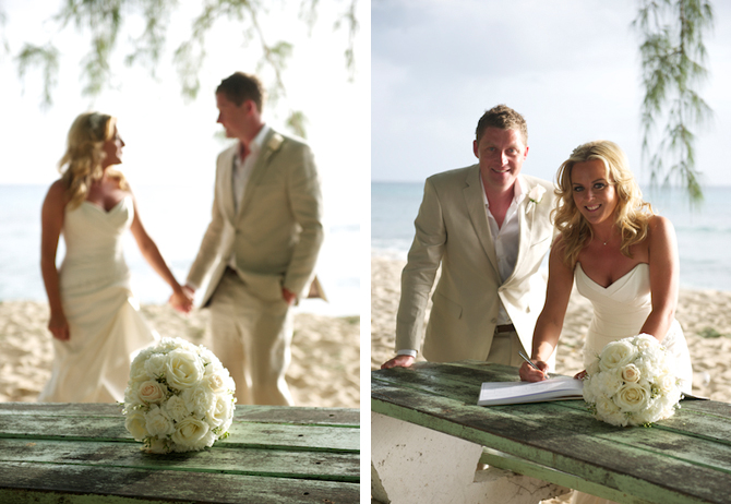 Beach Ceremony and Reception at The Cliff Restaurant Barbados- Weddings by Malissa