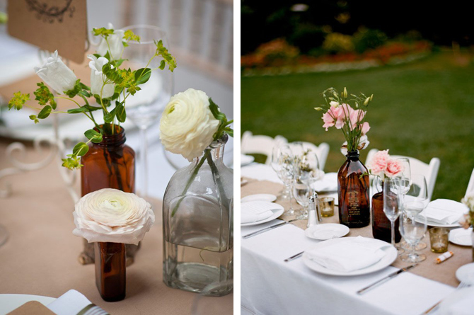 Brown Bottle Decor Ideas - Weddings By Malissa Barbados