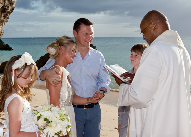Ceremony at The Cliff Restaurant Barbados