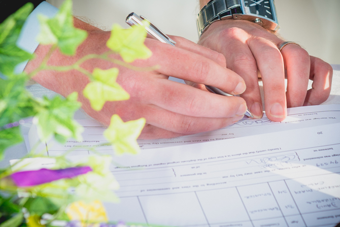 Signing of the marriage certificate- Cath and Jack's Wedding- Weddings by Malissa Barbados