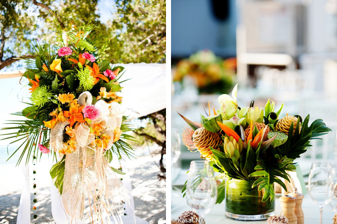 Tropical Floral Arrangements- Weddings By Malissa Barbados