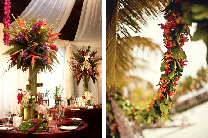 Tropical Floral Arrangements- Weddings By Malissa Barbados 