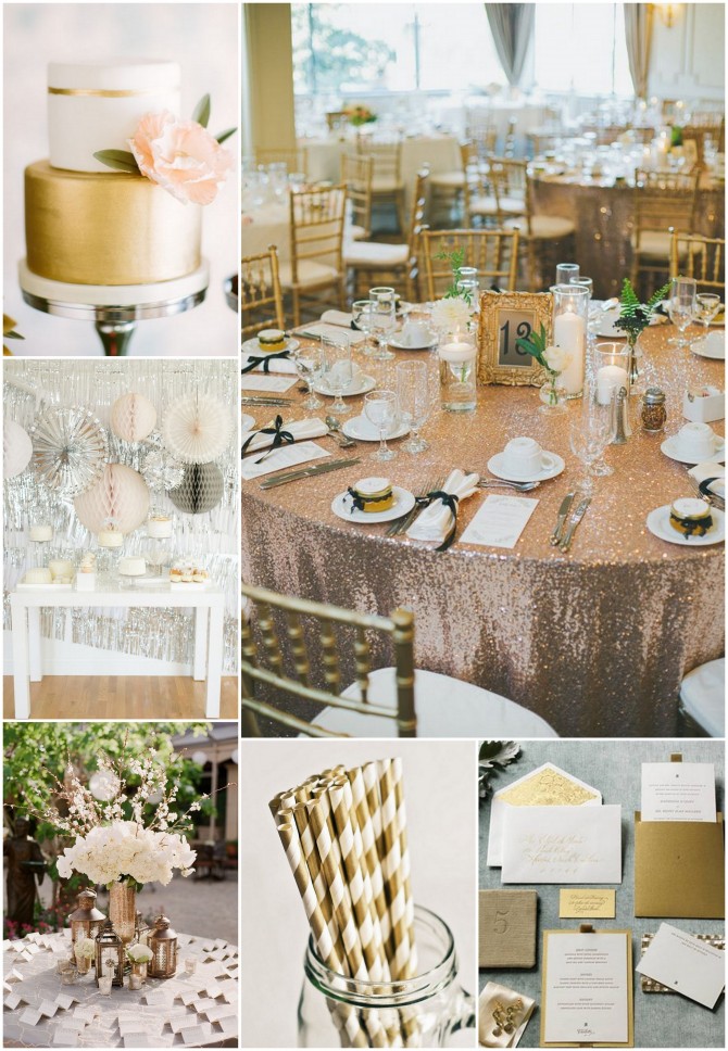 Metallics Inspiration- Weddings By Malissa Barbados